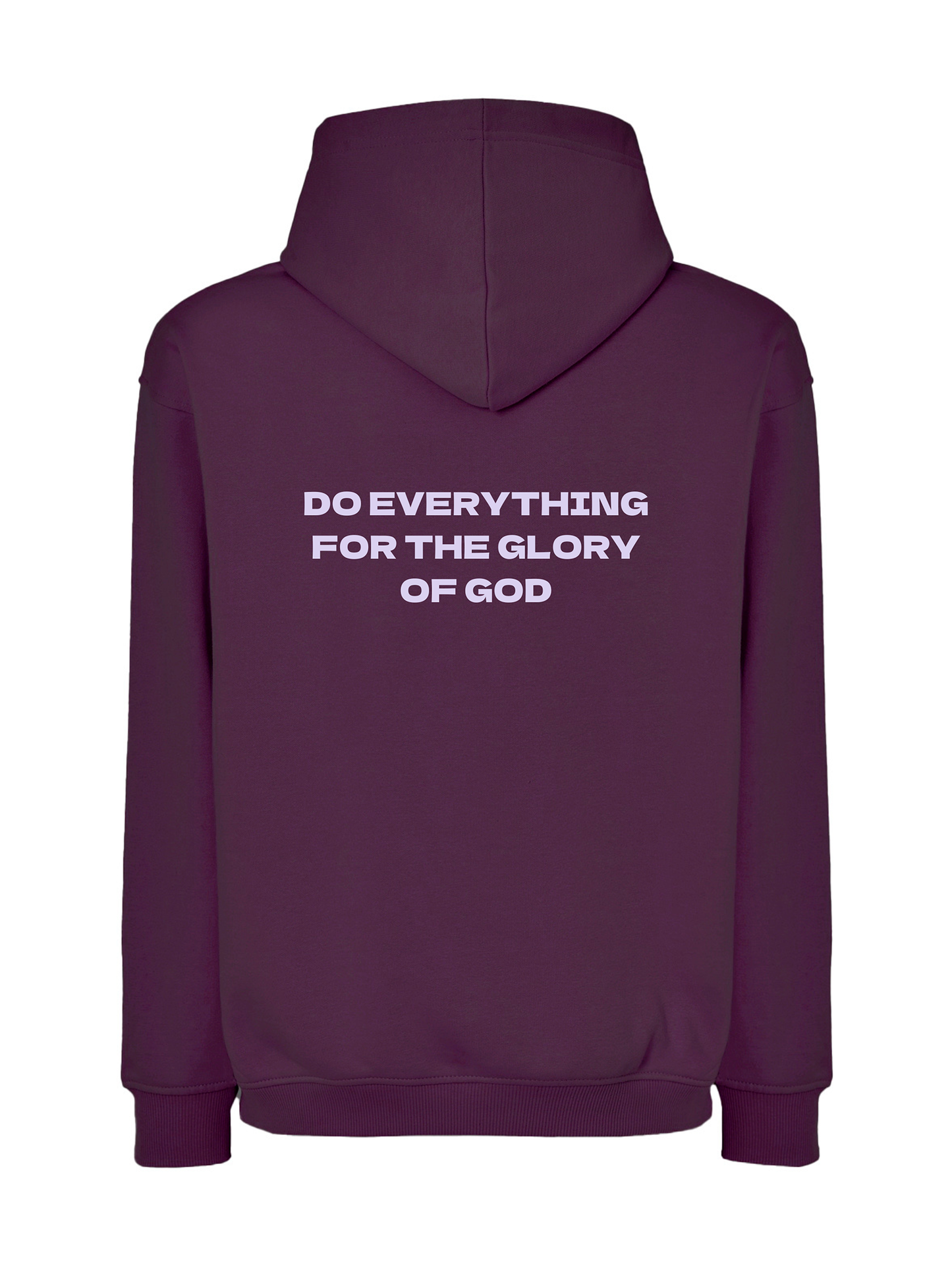 Sudadera con capucha color burdeos