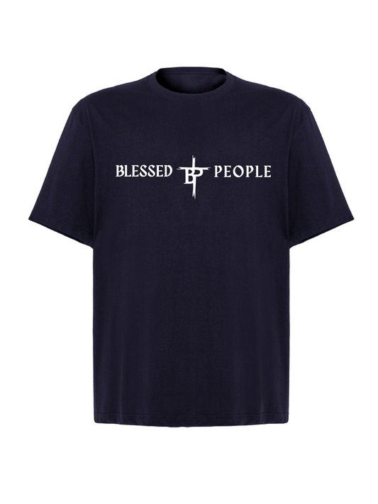 Blessed People Camiseta  Oversize Navy Blue