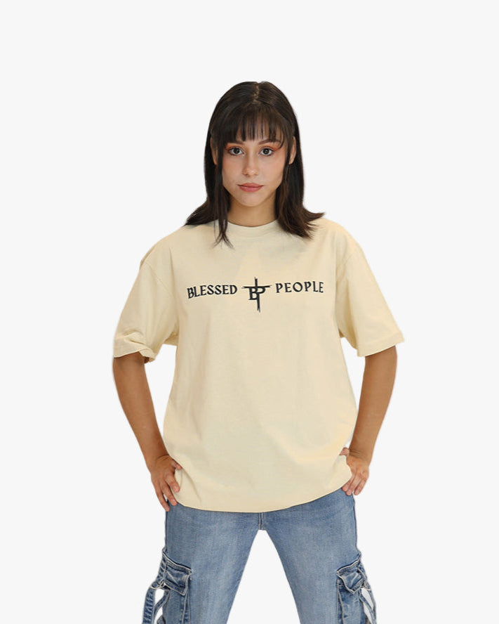 Camiseta beige oversize