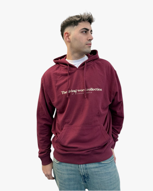 Sudadera hombre color burdeos