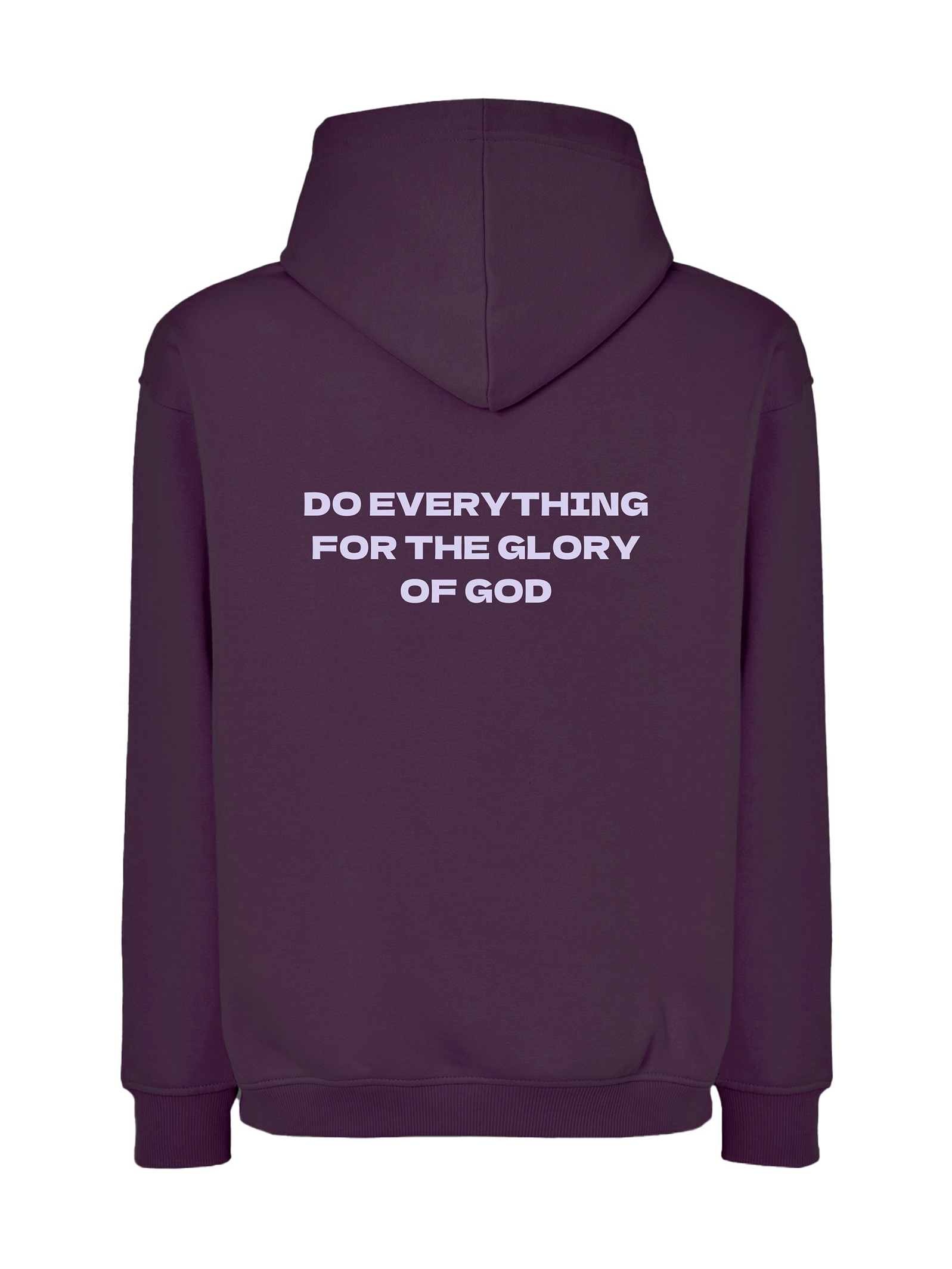 Sudadera con capucha color burdeos