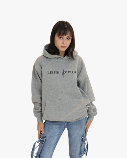 Sudadera gris oversize