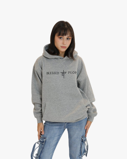 Sudadera gris oversize